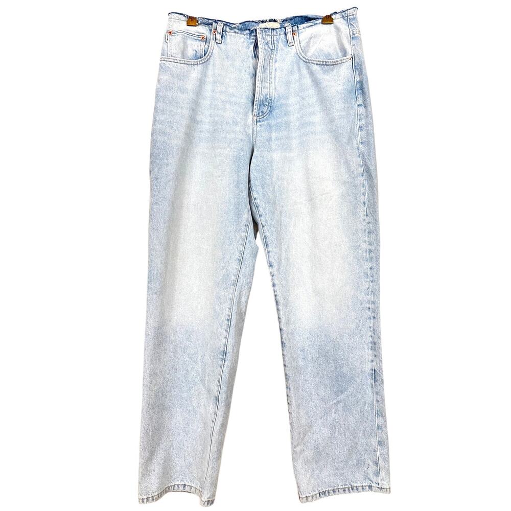 DL1961 Womens 30 Light Wash Button Fly Straight Leg Jeans Designer